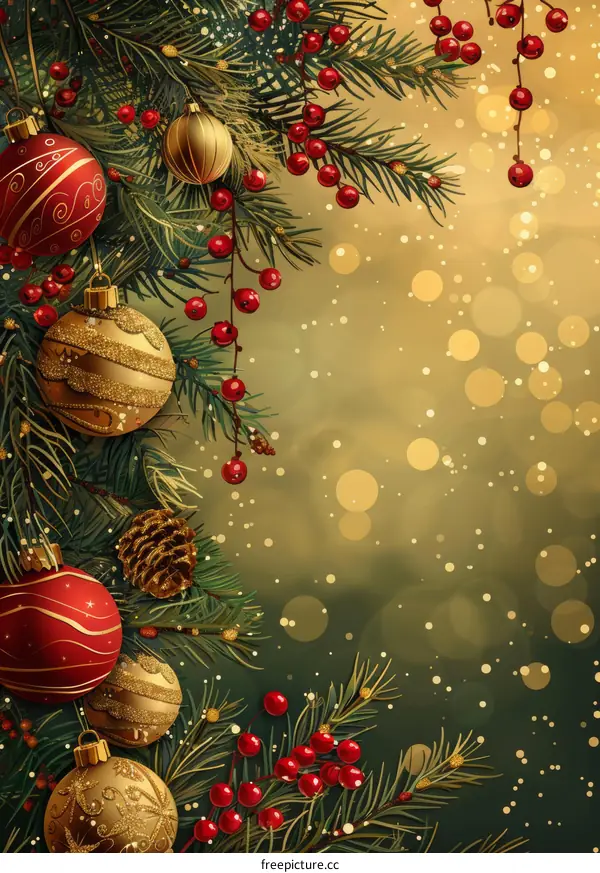 Festive Christmas Room Decor with Christmas Tree and Gifts