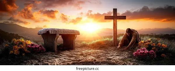 Jesus Christ Lamenting at the Tomb