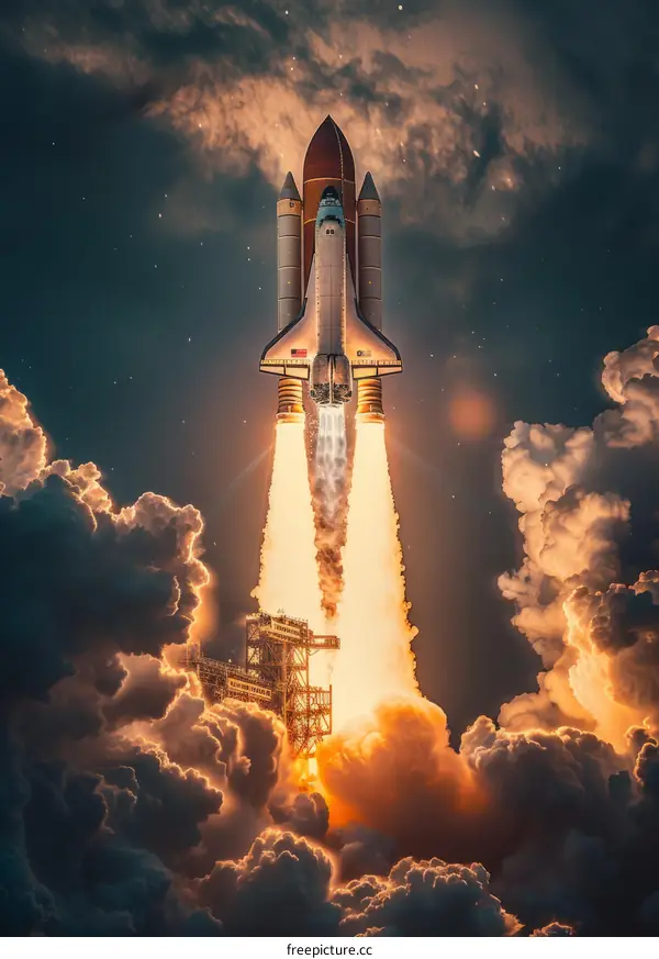 Space Shuttle Atlantis Liftoff