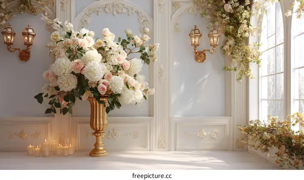 Elegant Floral Arrangement in a Luxurious Room