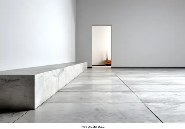 Modern Minimalist Empty Room Interior Design