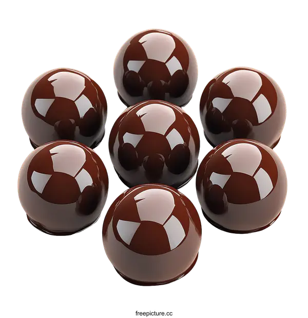 [Transparent Background PNG]Delicious Chocolate Truffles Arrangement