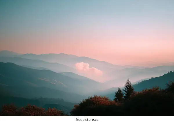 Majestic Mountain Ranges at Dawn