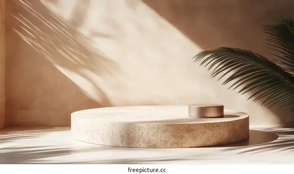 Beige Minimalist Product Display with Natural Light