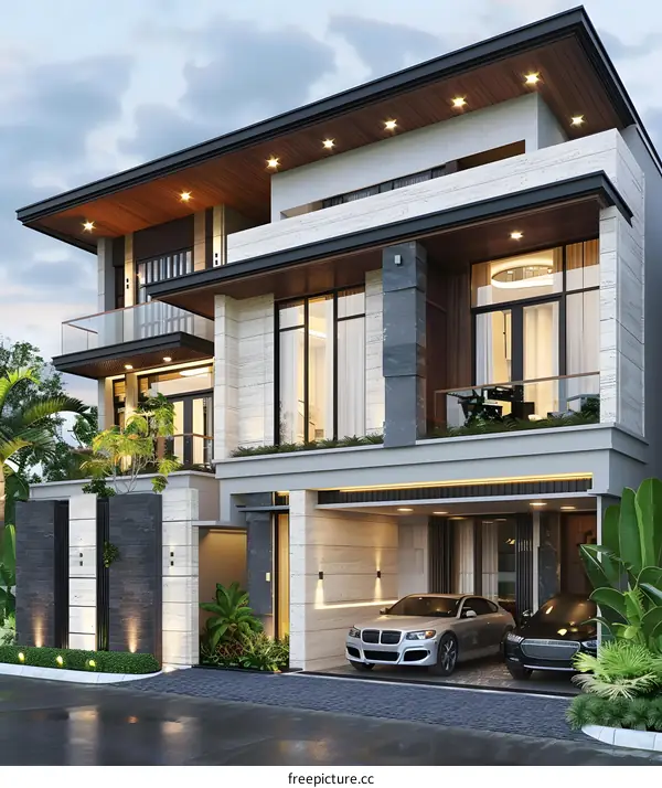 Modern Luxury Home with Garage and Garden