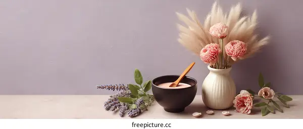 Elegant Spa Arrangement with Bowl of Cream