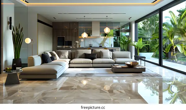 Modern minimalist living room