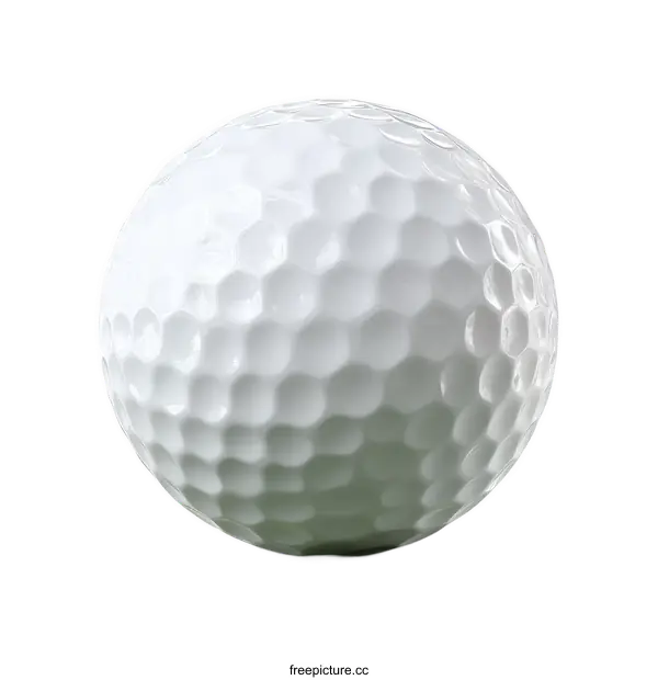 [Transparent Background PNG]Closeup Golf Ball on White Background