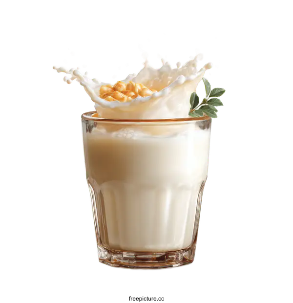 [Transparent Background PNG]Delicious Plant-Based Milk Splash
