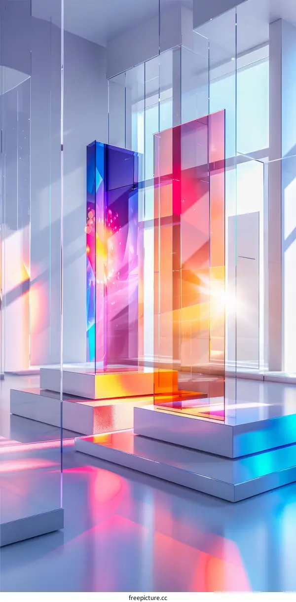 Modern art glass sculpture