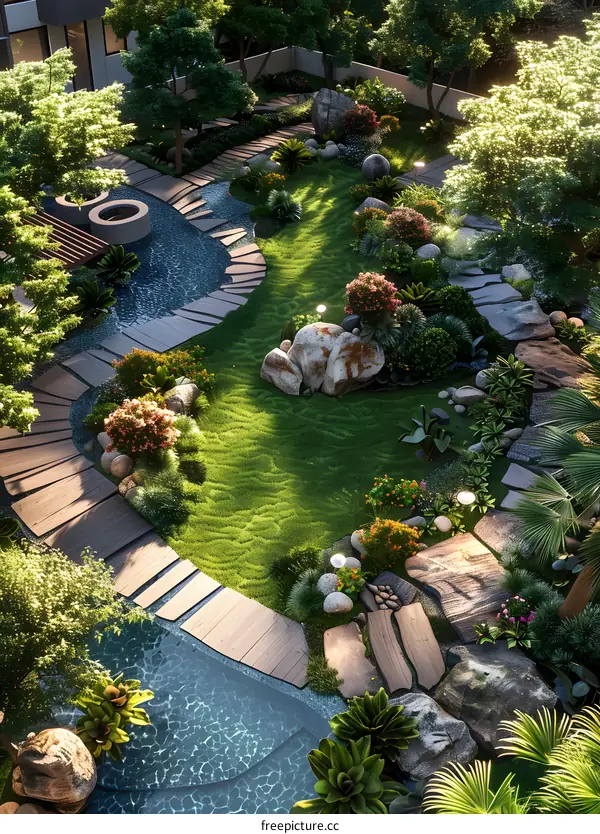 Rooftop garden design renderings