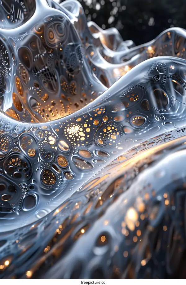 Abstract Liquid Metal Art Design