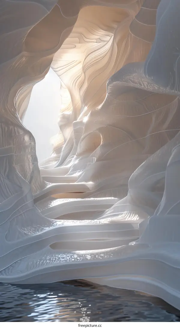 Abstract Cave Formation Light and Shadow