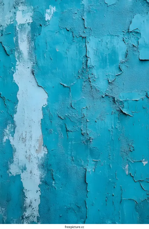 Blue Peeling Paint Wall Texture