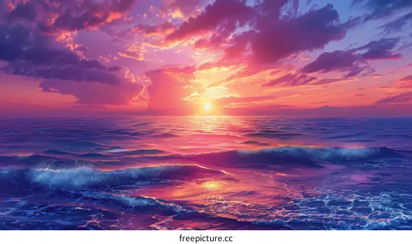 Beautiful sea景 at sunset