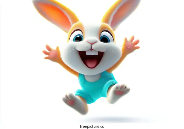 Happy Cartoon Rabbit Illustration
