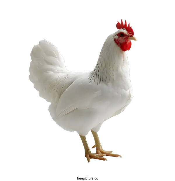 [Transparent Background PNG]White Hen on White Background