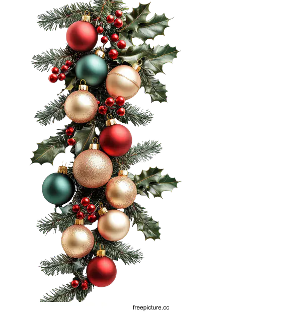 [Transparent Background PNG]Christmas Decorations Arrangement on White Background
