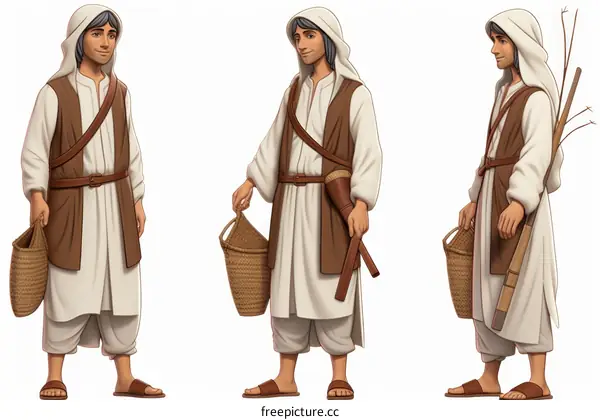 Three Wise Men Bringing Gifts to Baby Jesus