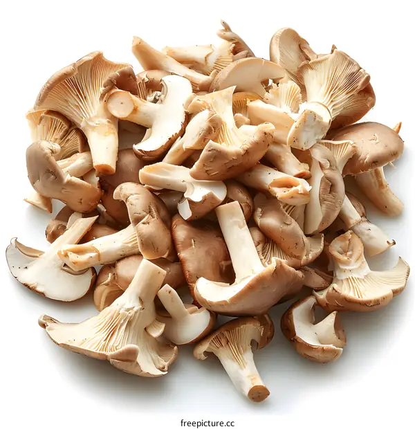 Pile of fresh oyster mushrooms