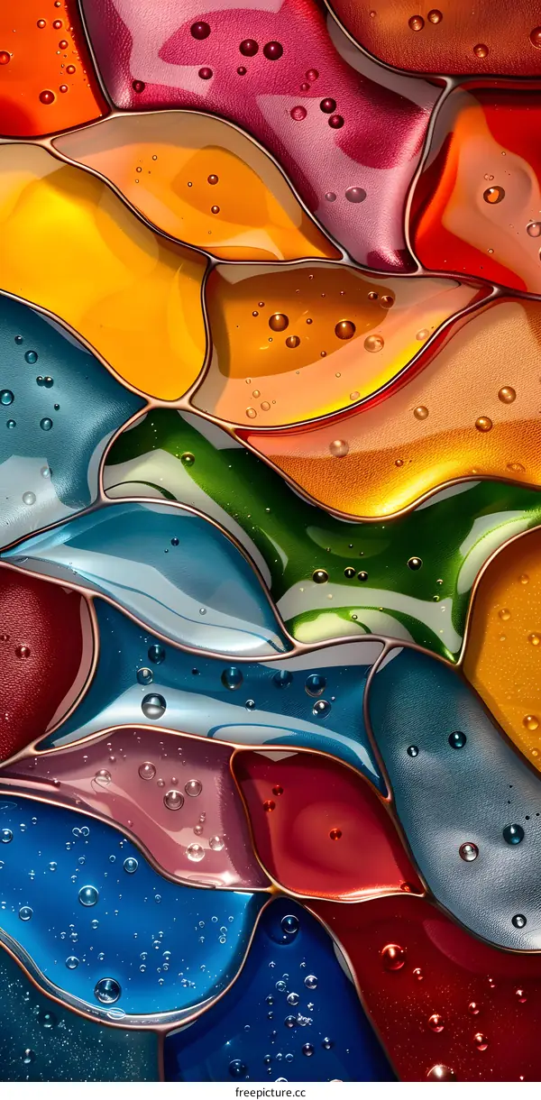 colorful abstract liquid shapes
