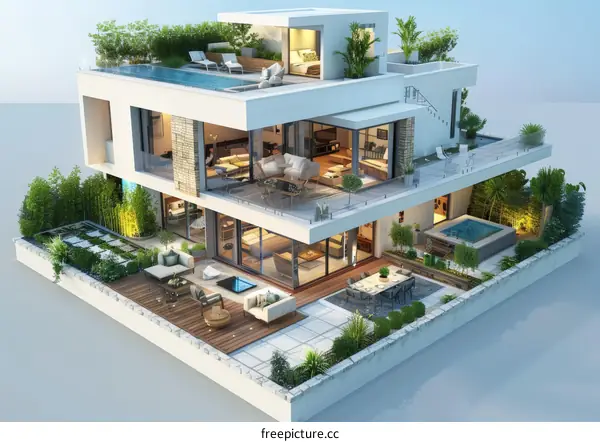 Modern Luxury Multi-Level House Design