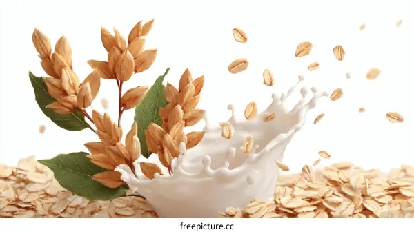 Oatmeal Milk Splash with Oat Ears