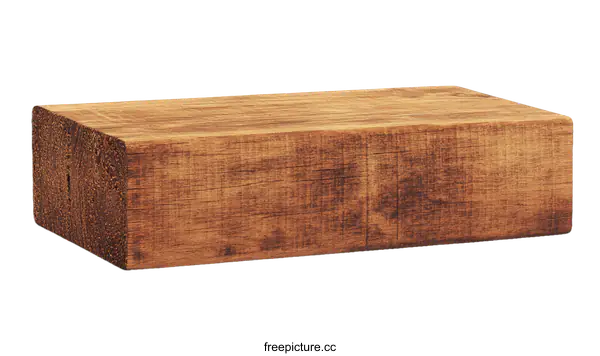 [Transparent Background PNG]Rustic Wooden Beam Shelf