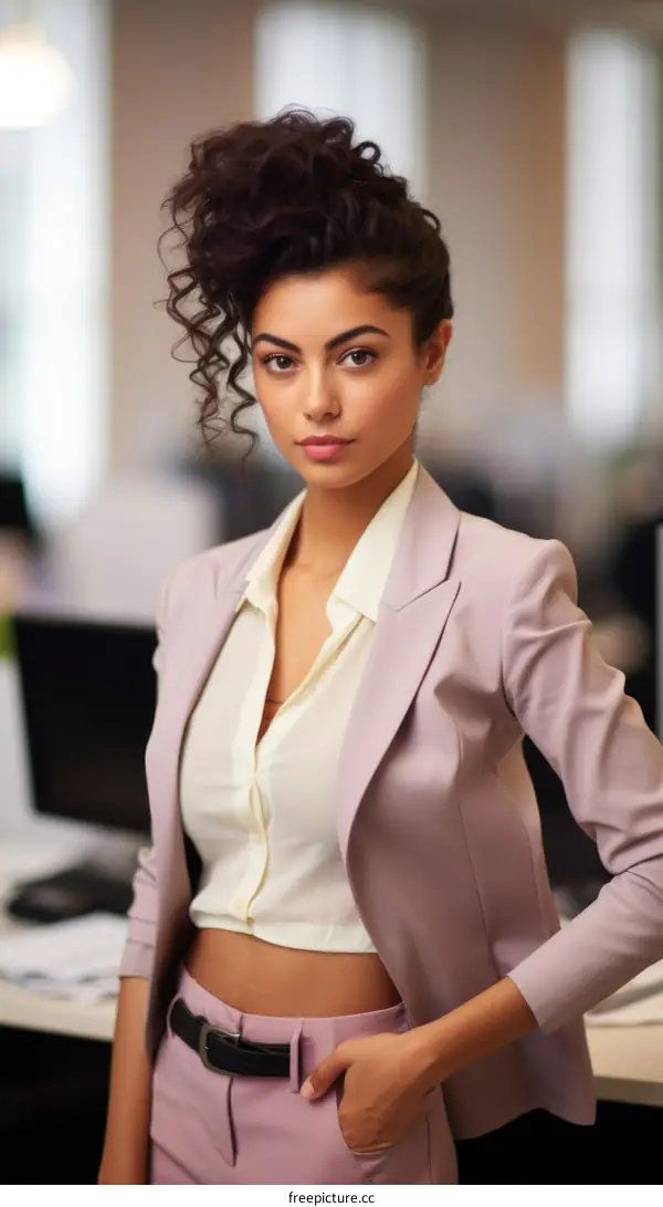 Confident business woman posing in office