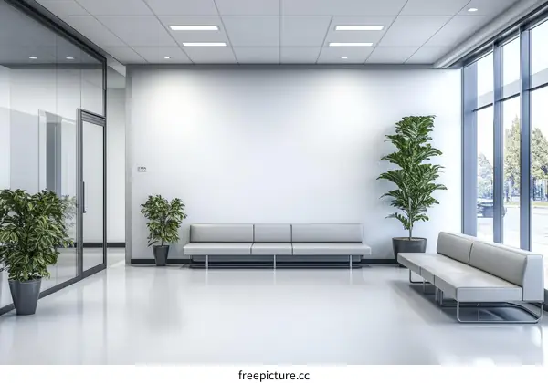 Modern Office Waiting Area Illustration