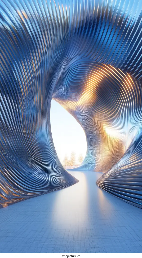 Abstract Futuristic Architectural Design Interior