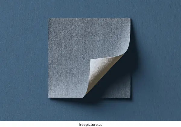 Gray Fabric Sample on Deep Blue Background