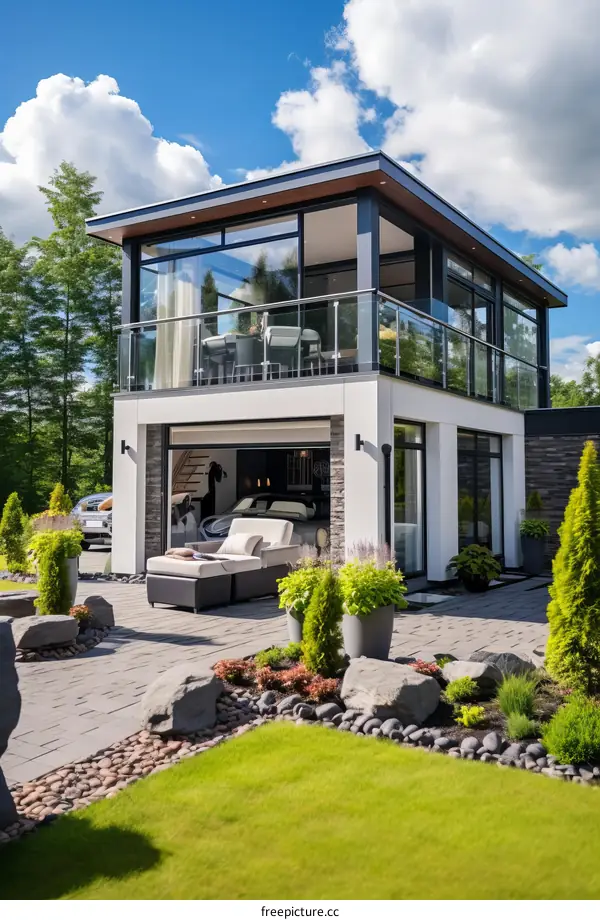 A Modern House with Beautiful Landscape