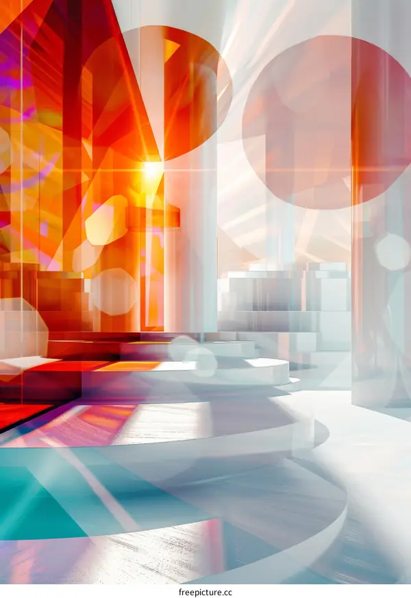 Cyberpunk cityscape with futuristic buildings and neon lights