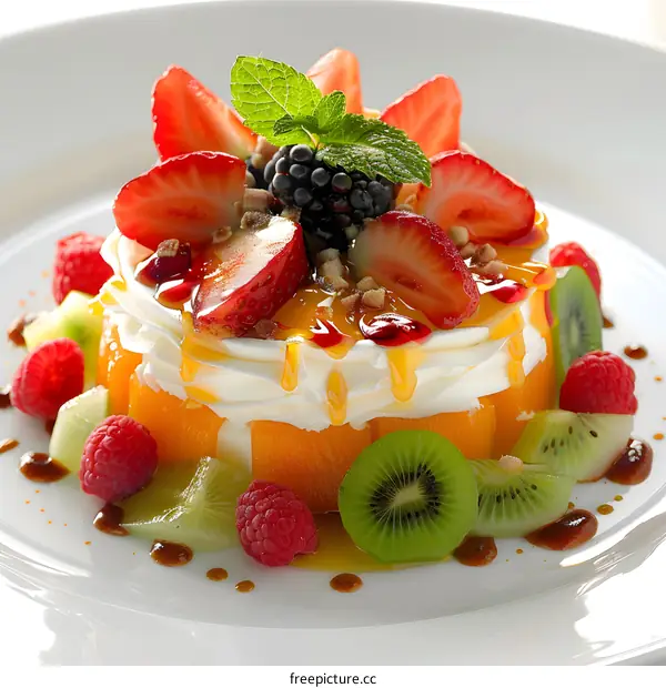Fruit and Cream Dessert Platter