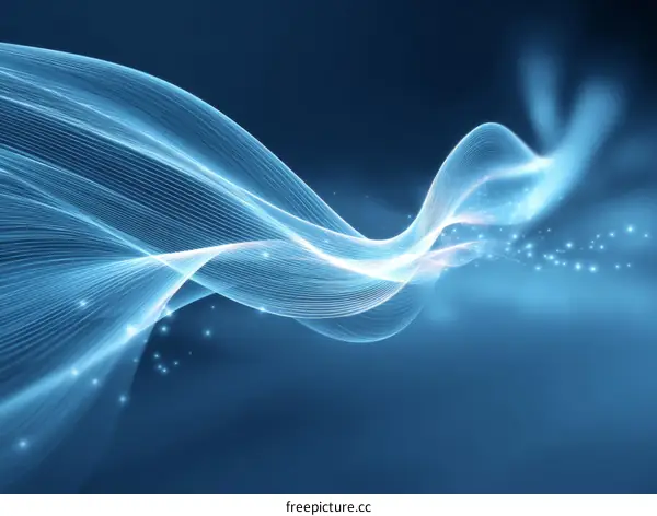 Abstract Light Blue Wave Design Background