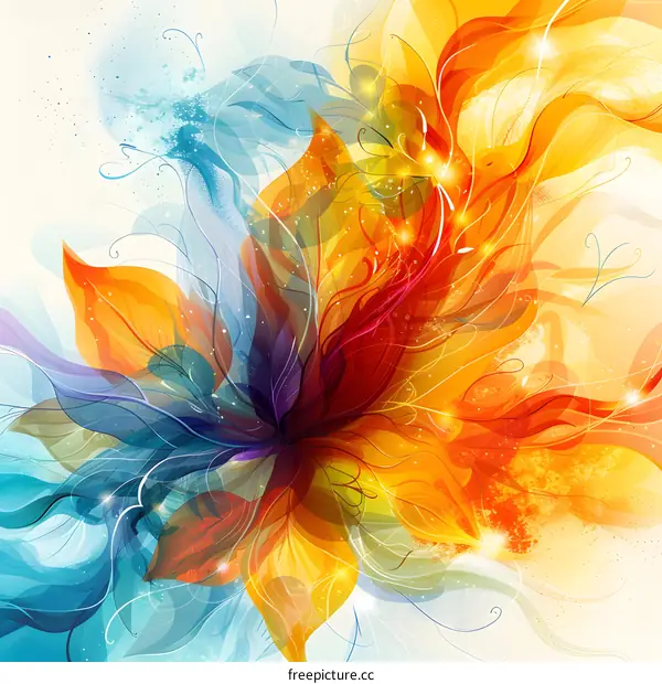 Colorful abstract flower