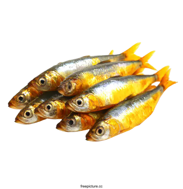 [Transparent Background PNG]Smoked Fish Close-up on White Background