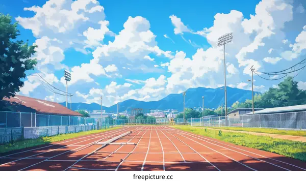 A Sunny Day at the Track in the City