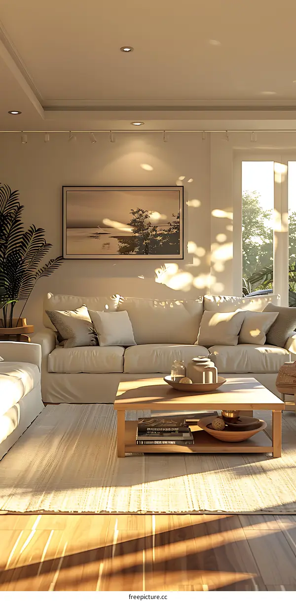 A living room in IKEA style