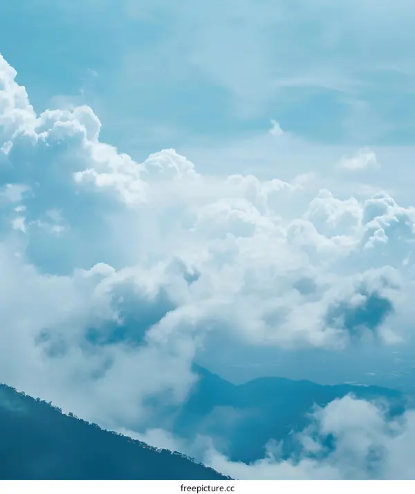 White Clouds Over Mountains