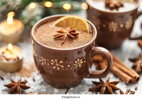 Hot chocolate with spices