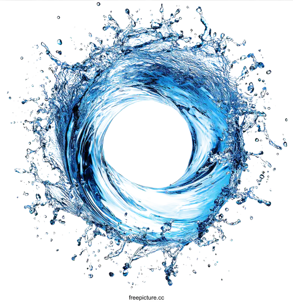 [Transparent Background PNG]Water Splash Circle Abstract Background