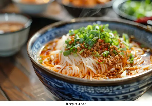 Spicy Chongqing Noodles with Minced Pork