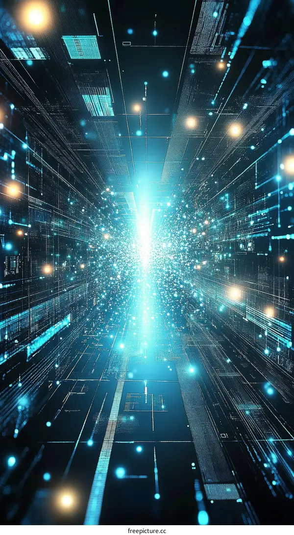 Digital Futuristic Network Tunnel