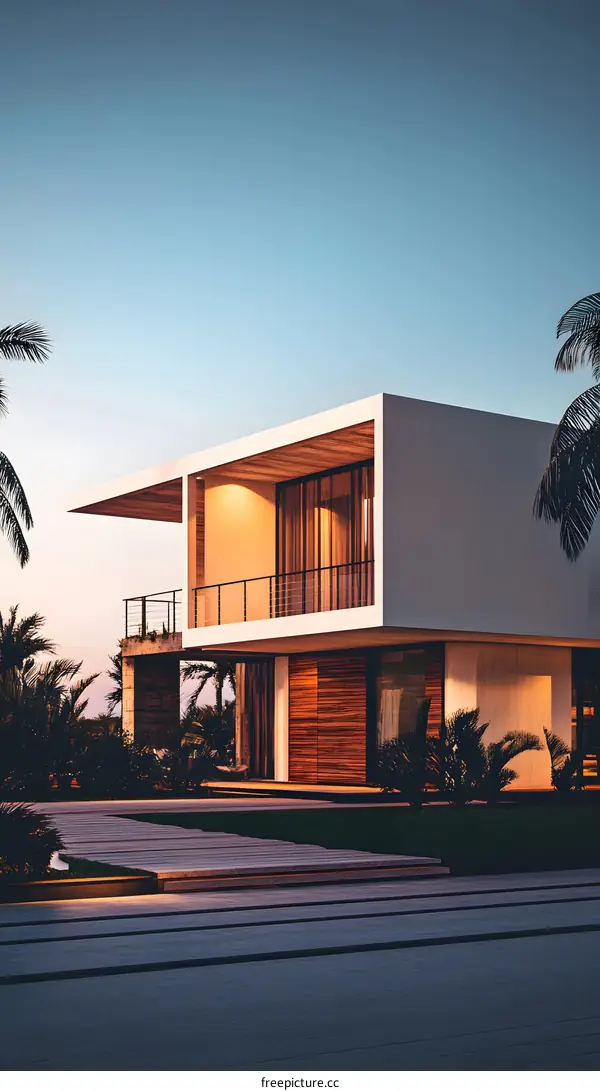 Modern Luxury Home Design with Tropical Landscape