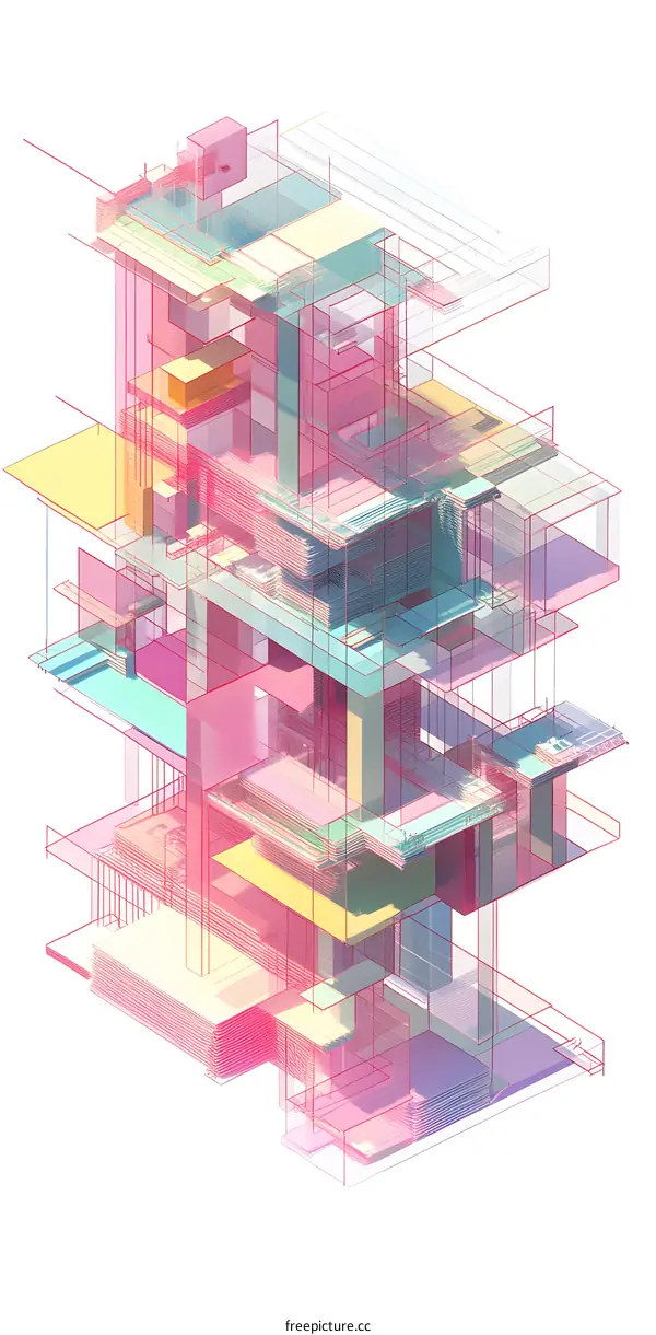 Abstract Building Architecture Design Illustration