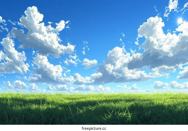 anime field cloudscape