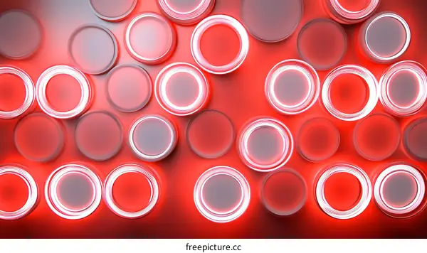 Abstract Circles with Neon Glow