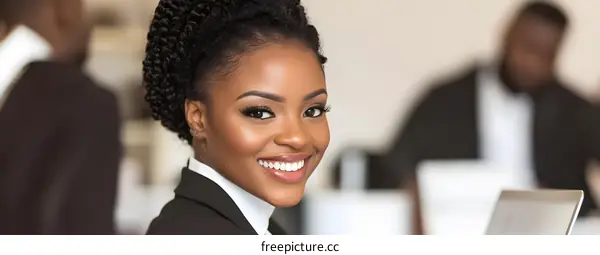 Portrait of a smiling African American business woman